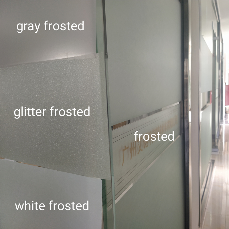 Self adhesive grey frosted film
